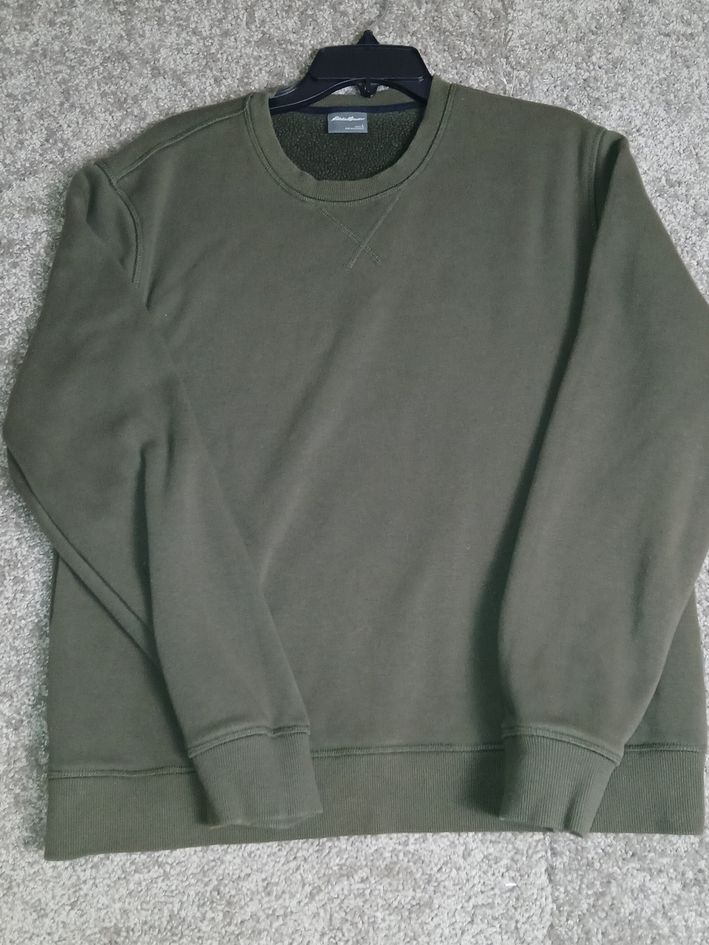 Eddie Bauer Olive‎ Green Crewneck Sweatshirt - Large